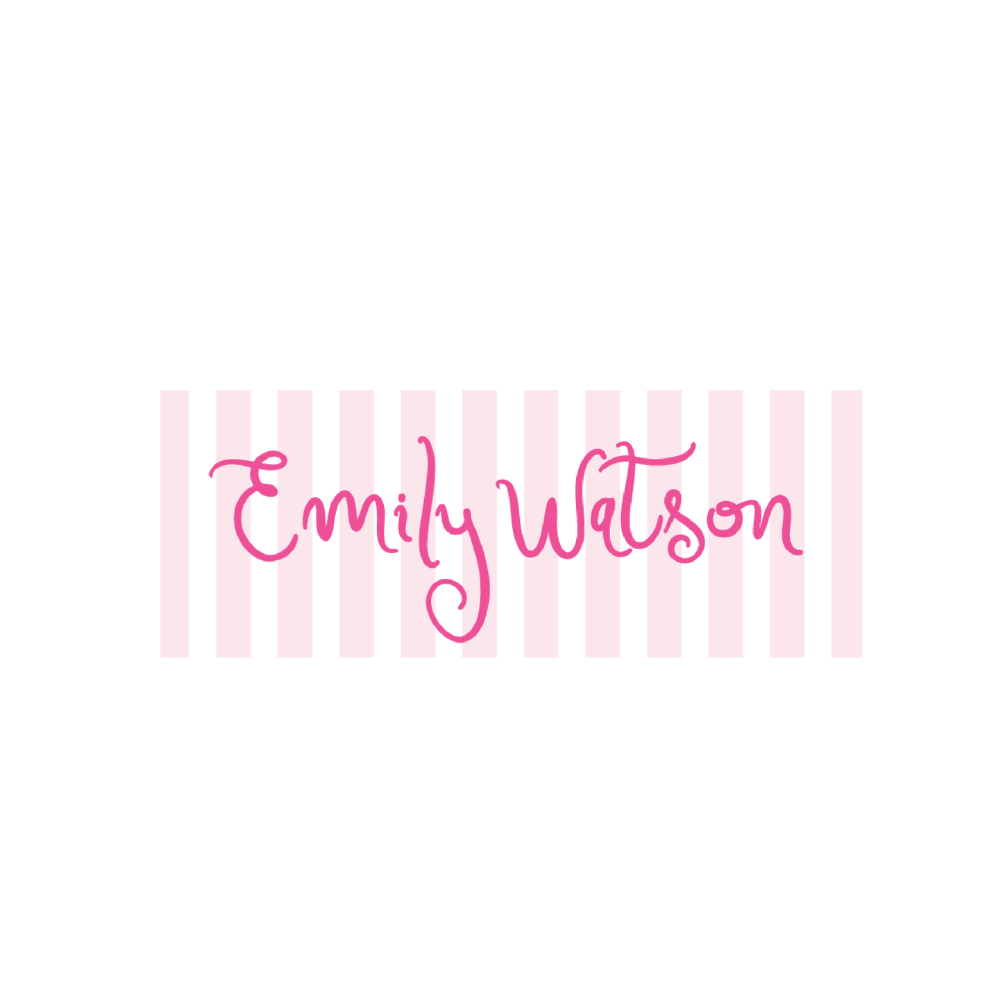 Pink Striped Name Labels