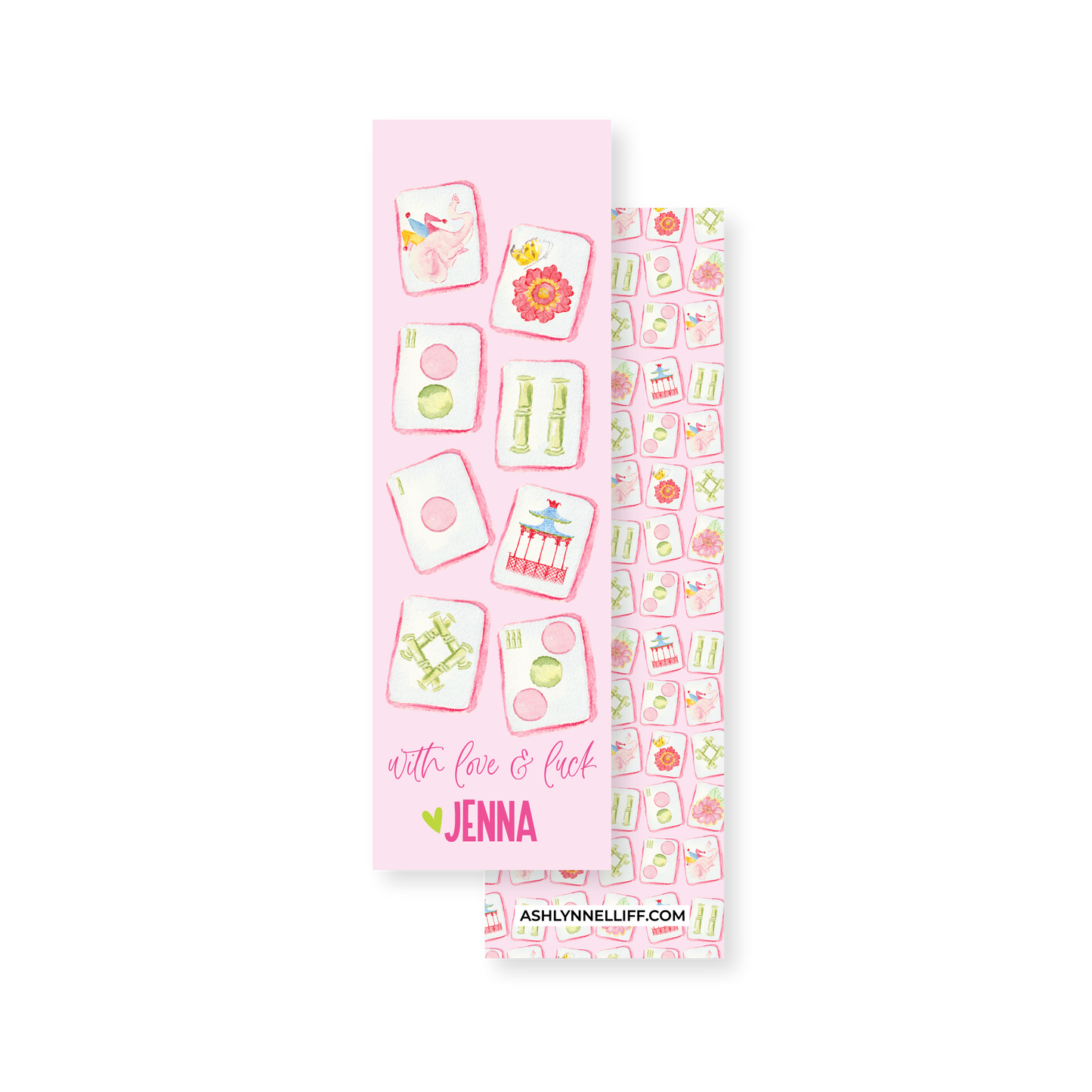 With Love & Luck, Mahjong Extra Skinny Gift Tags