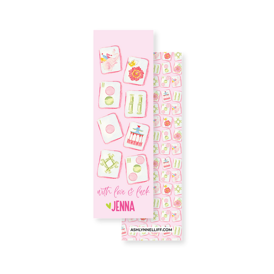 With Love & Luck, Mahjong Extra Skinny Gift Tags