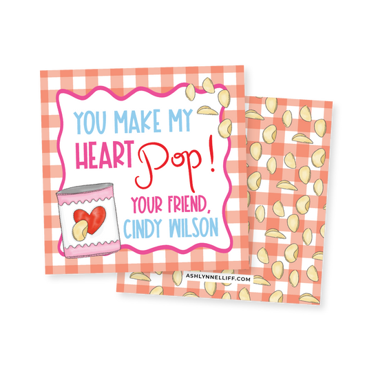 You make my Heart Pop (Chips) Valentines Tag