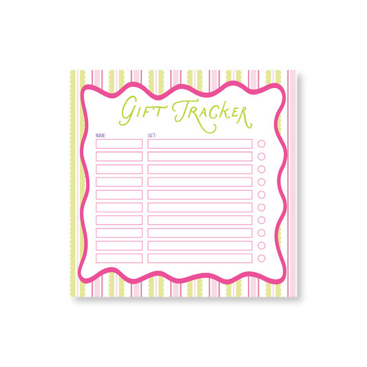 Gift Tracker Stripes & Scallops 8" Notepad