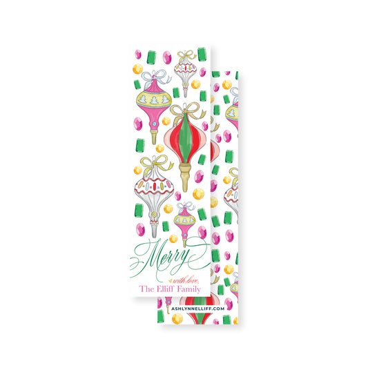 Ornaments & Gems Christmas Extra Skinny Gift Tags