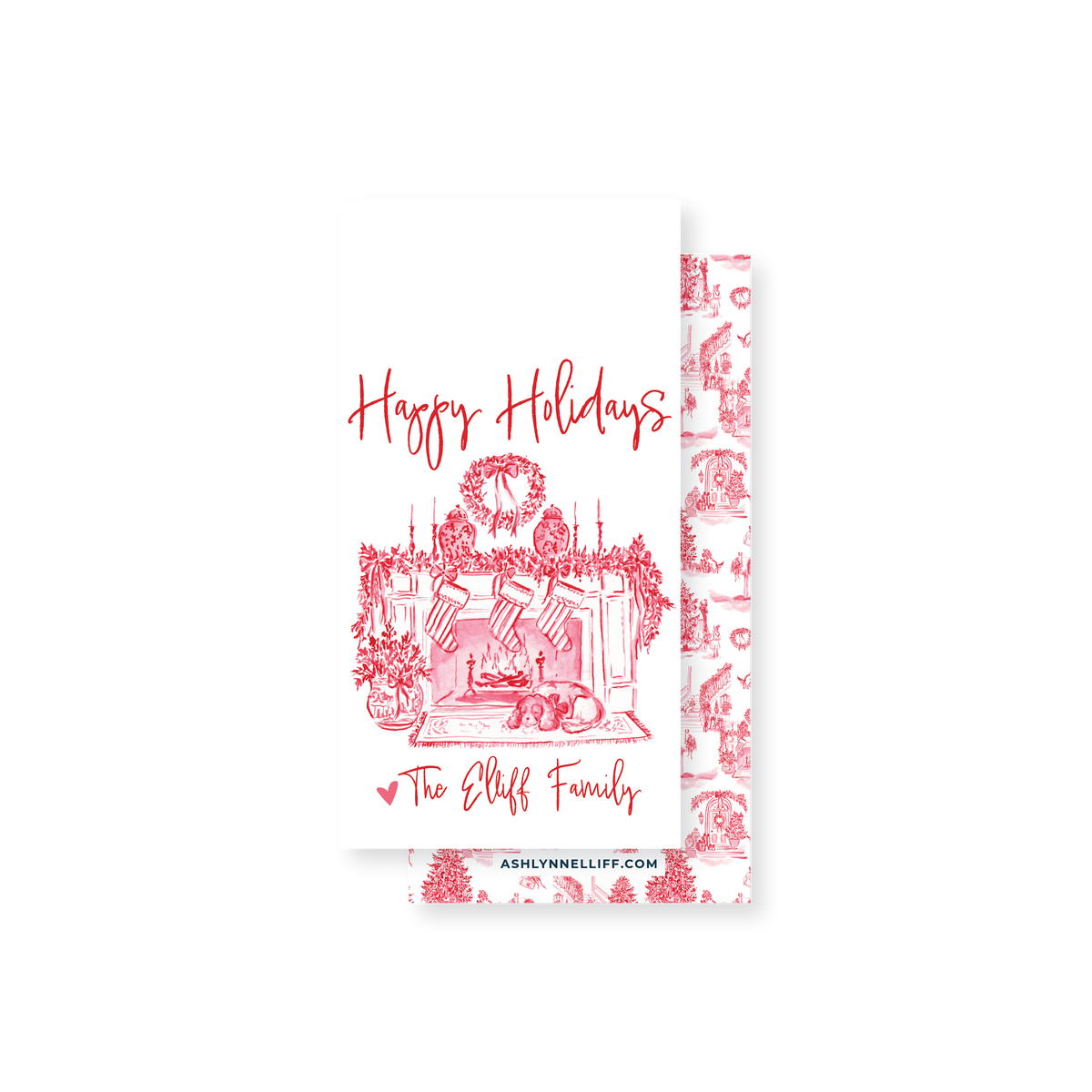 Cozy Christmas Rectangle Gift Tag