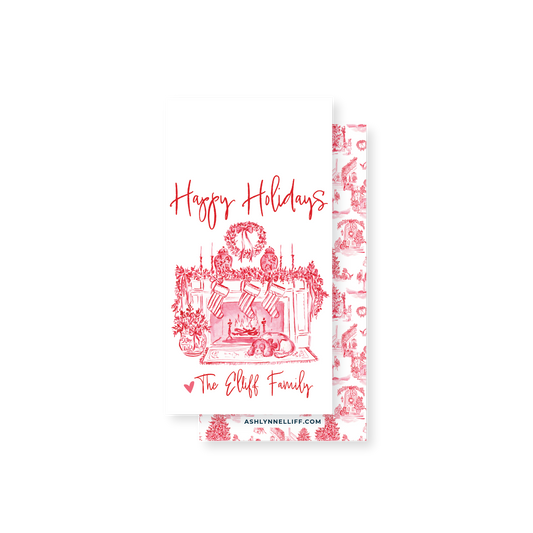 Cozy Christmas Rectangle Gift Tag