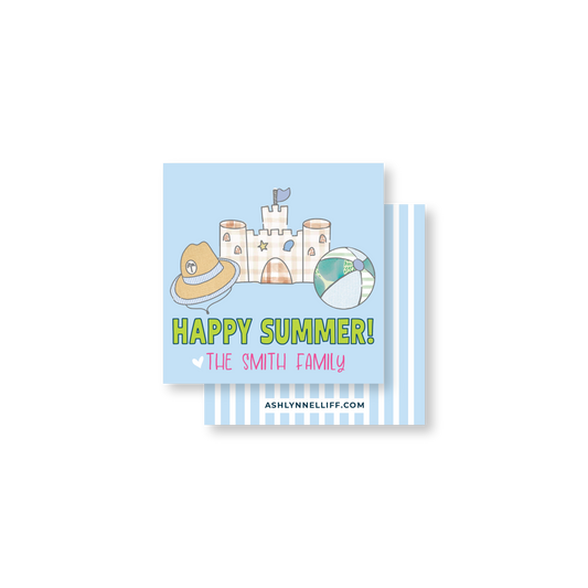 Happy Summer (Beach Essentials) Gift Tag