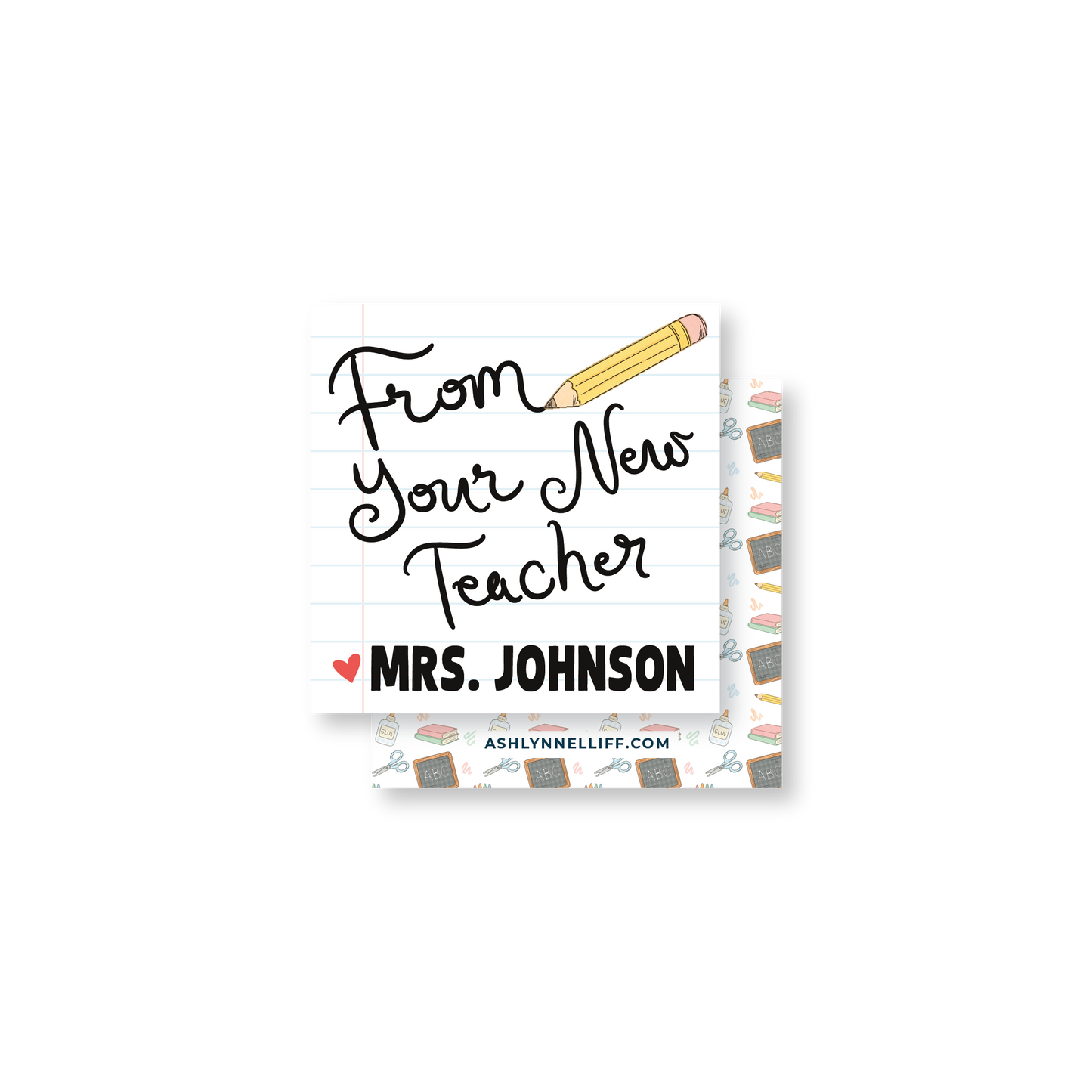 From Your New Teacher Gift Tag