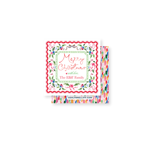 Merry Christmas Holiday Gift Tag