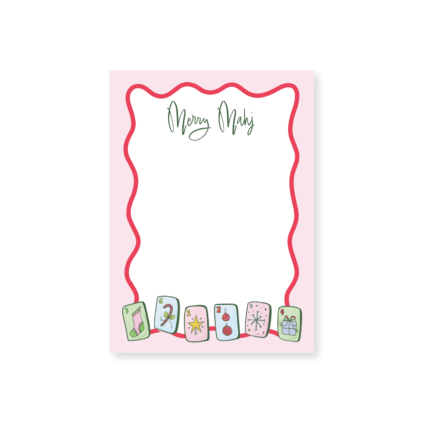 Merry Mahj (Mahjong) No. 2 Holiday Notepad