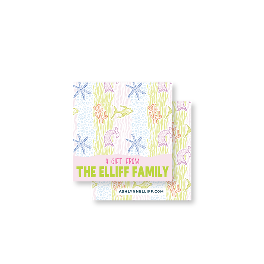 Beach Themed Gift Tag