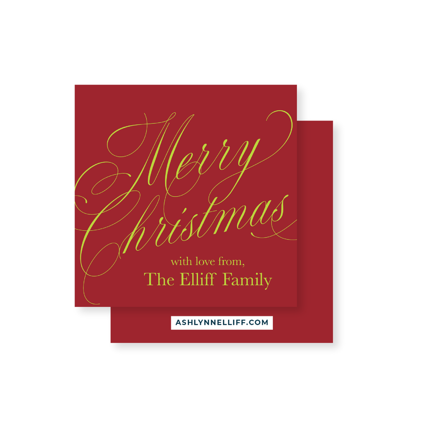 Red Merry Christmas Holiday Gift Tag