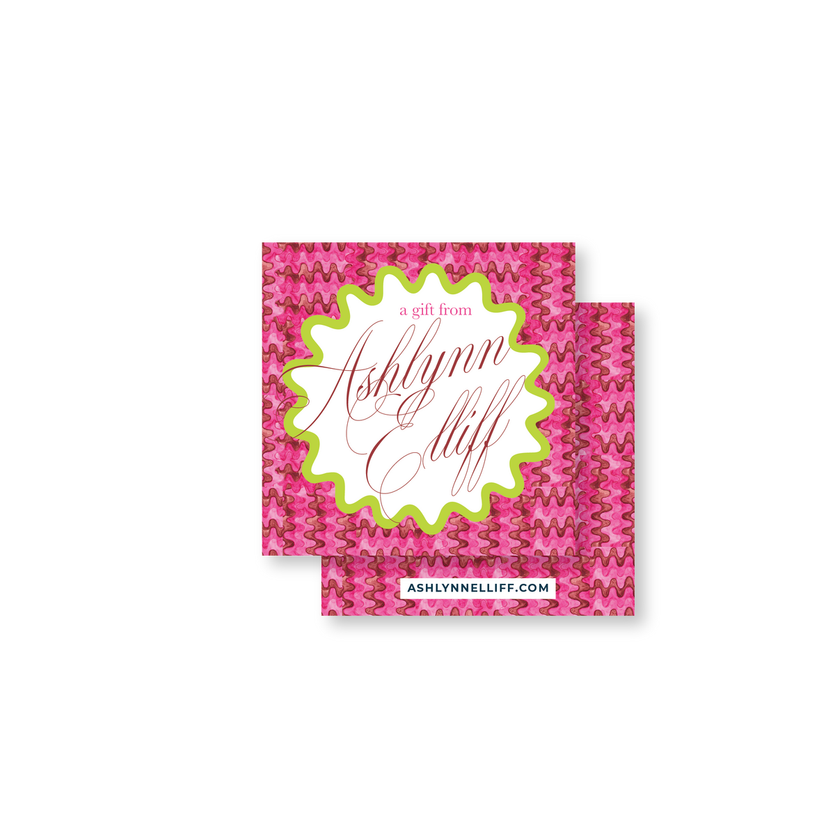 Pink Zig Zag Gift Tag