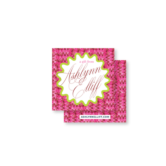 Pink Zig Zag Gift Tag