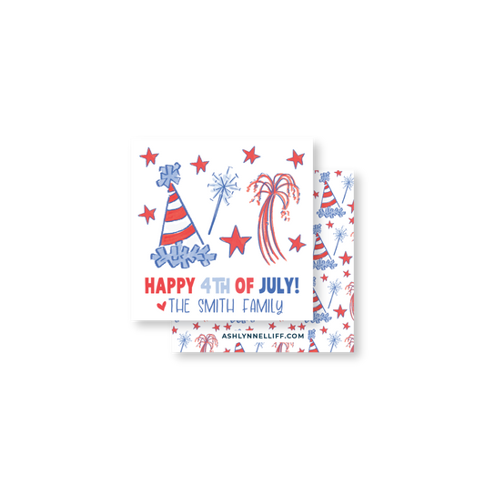 4th of July Party Gift Tag