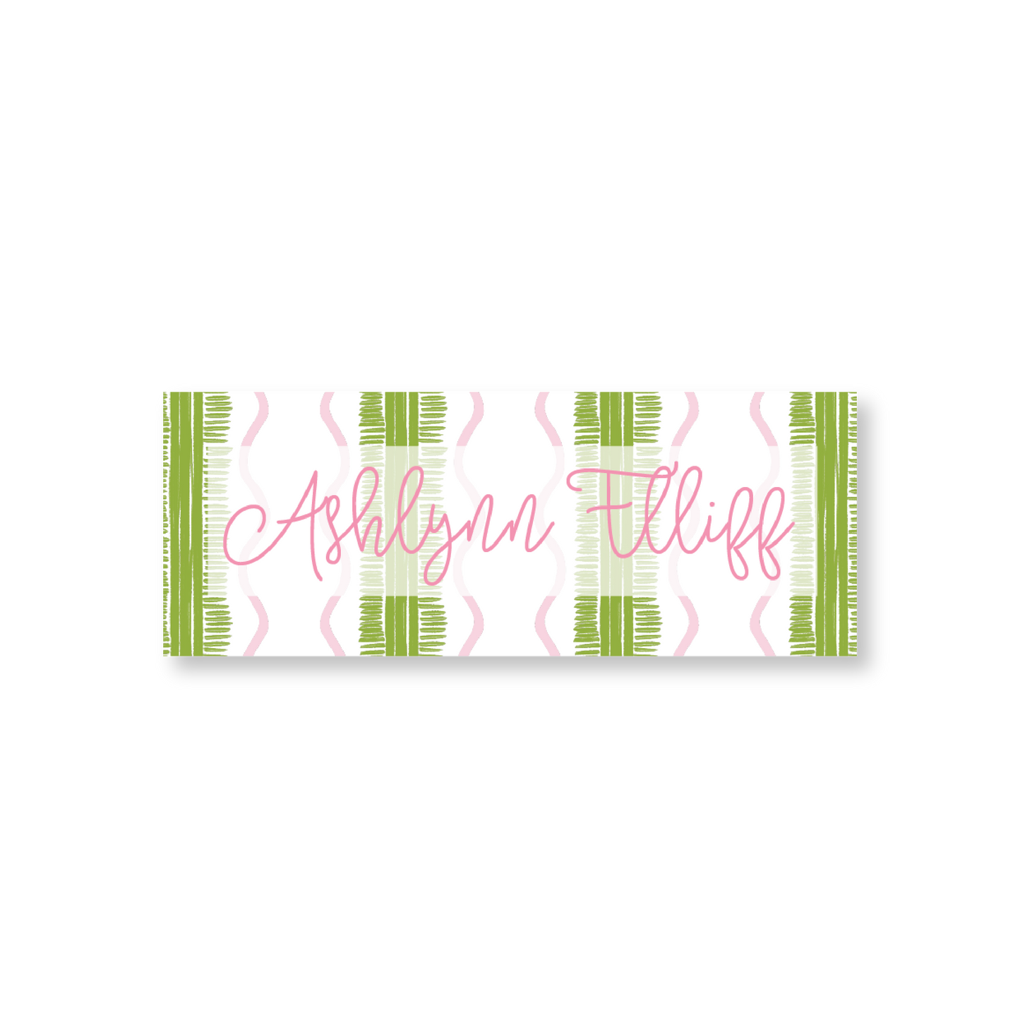 Pink & Green Name Labels