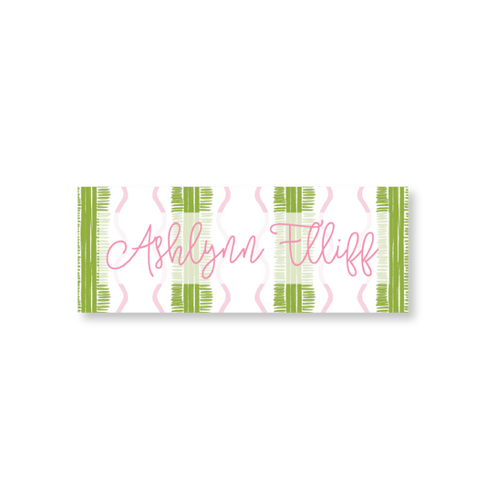 Pink & Green Name Labels