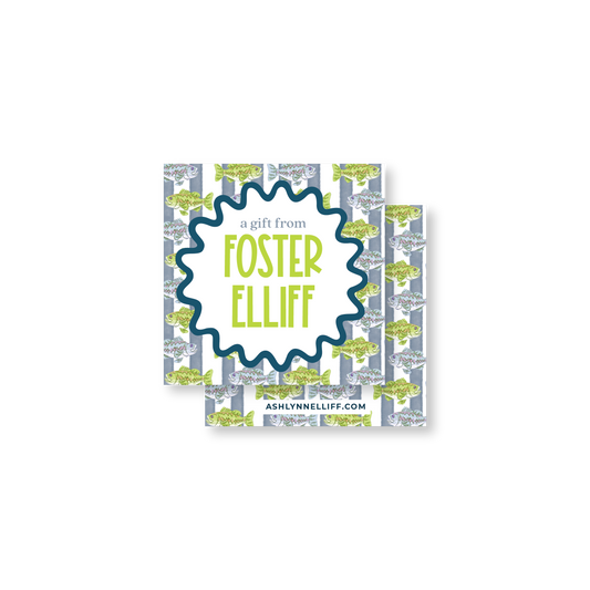 Fish Striped Gift Tag