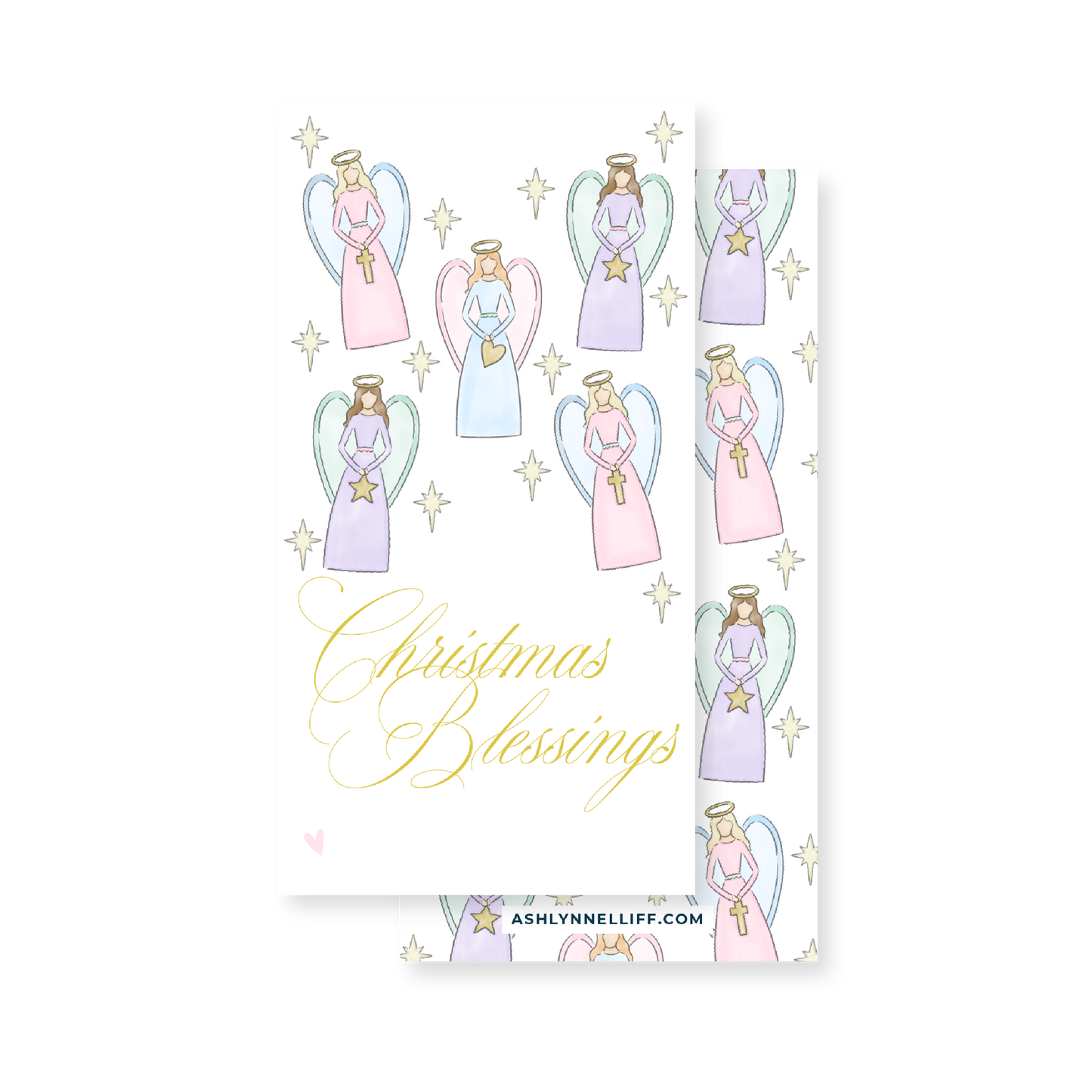 Christmas Blessings Angel Holiday Gift Tag