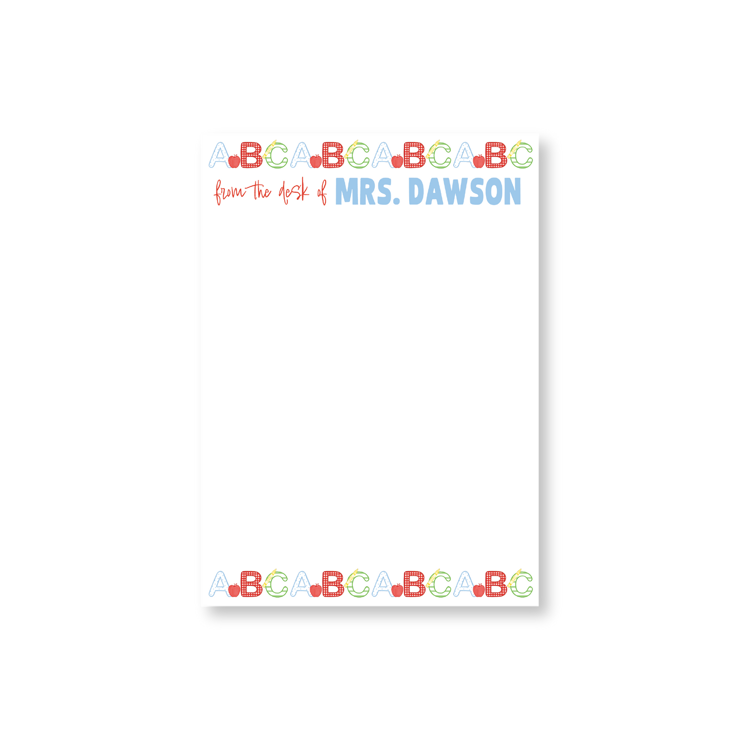 Teacher ABC Notepad