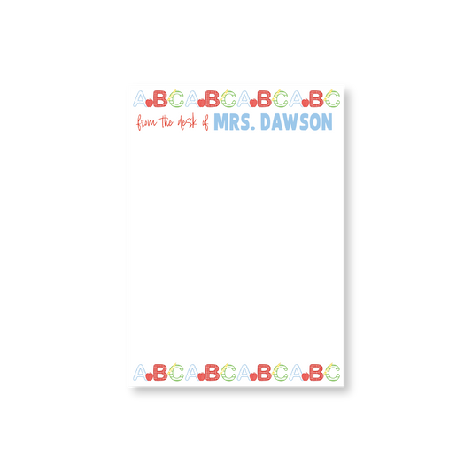 Teacher ABC Notepad