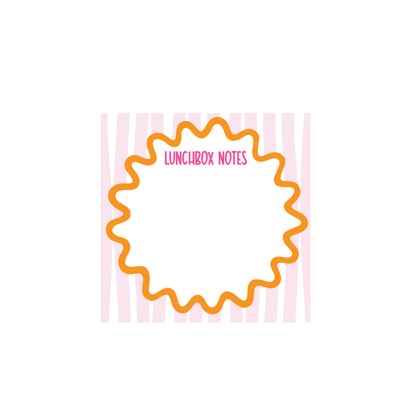 Pink Stripes Lunchbox Notes