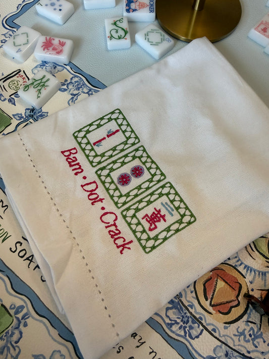 Bam Dot Crack Mahjong Kitchen Towel