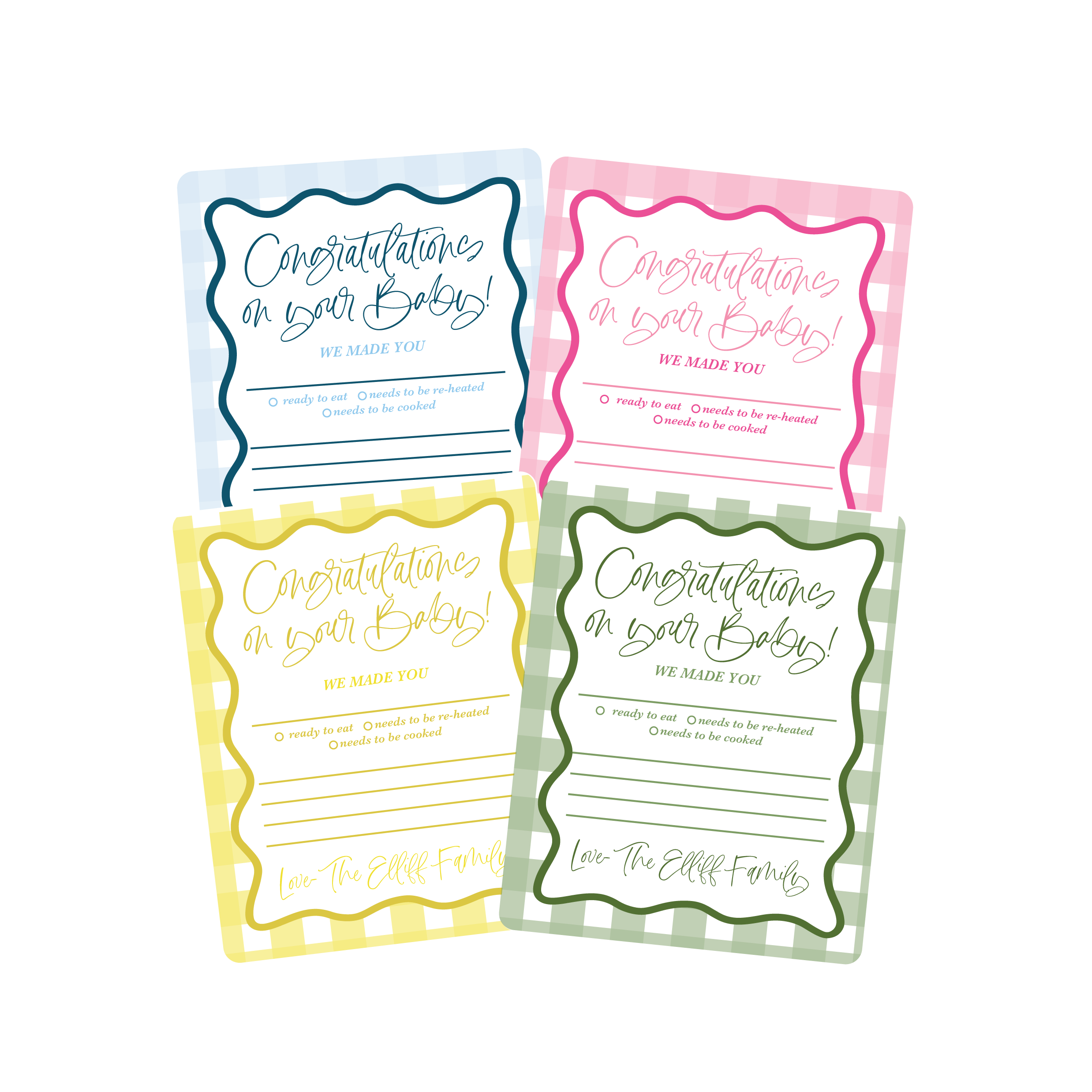 New Baby Gingham Food Labels – Ashlynn Elliff Designs