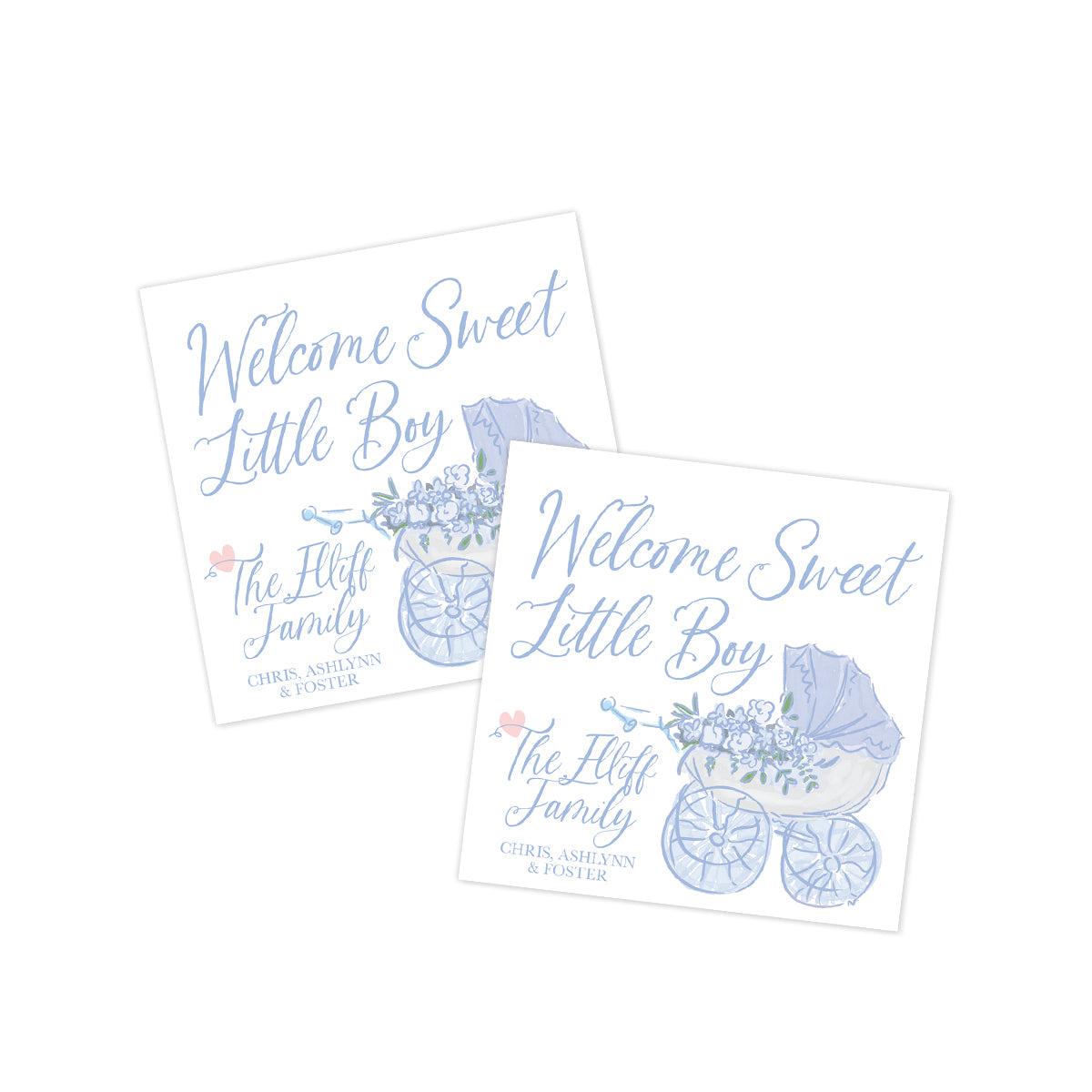 Welcome Sweet Baby BOY Gift Tag