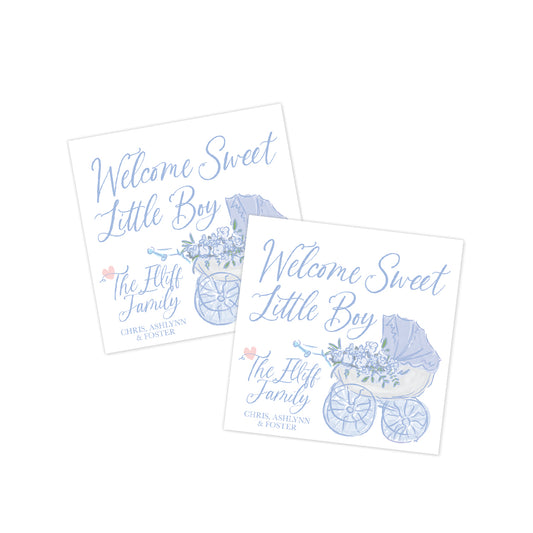 Welcome Sweet Baby BOY Gift Tag
