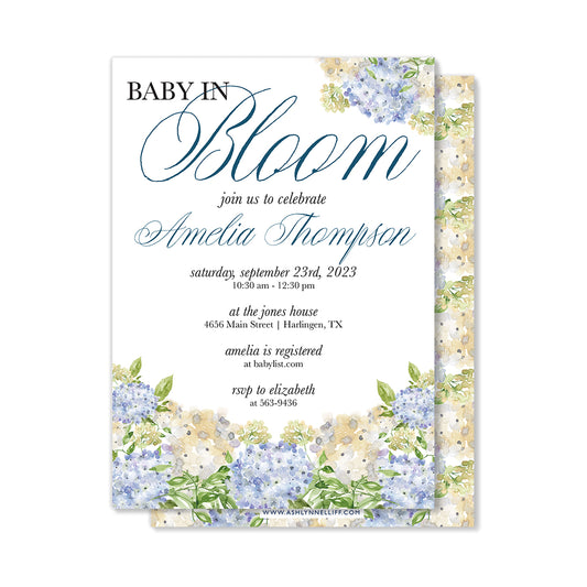 Baby in Bloom Baby Shower Party Invitation
