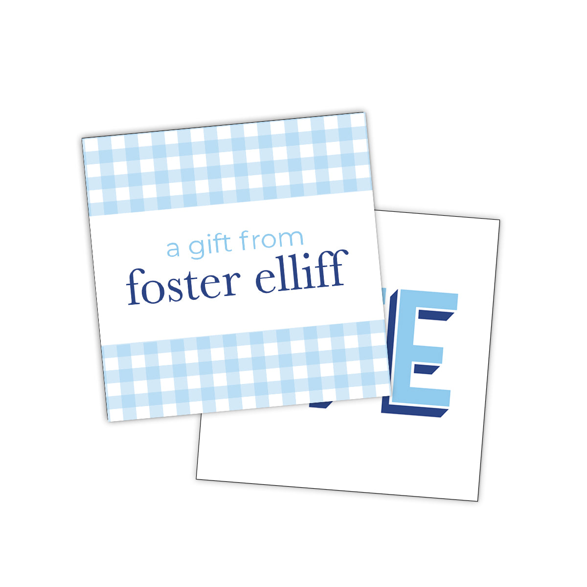 Monogram Block No. 1 Gift Tag