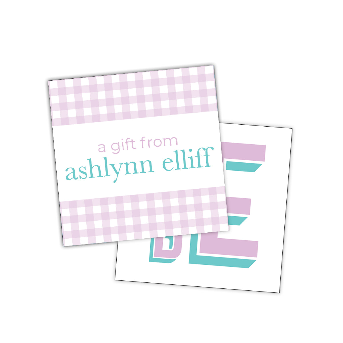 Monogram Block No. 2 Gift Tag