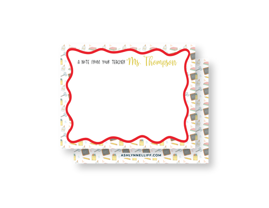 A note from the Teacher Stationery
