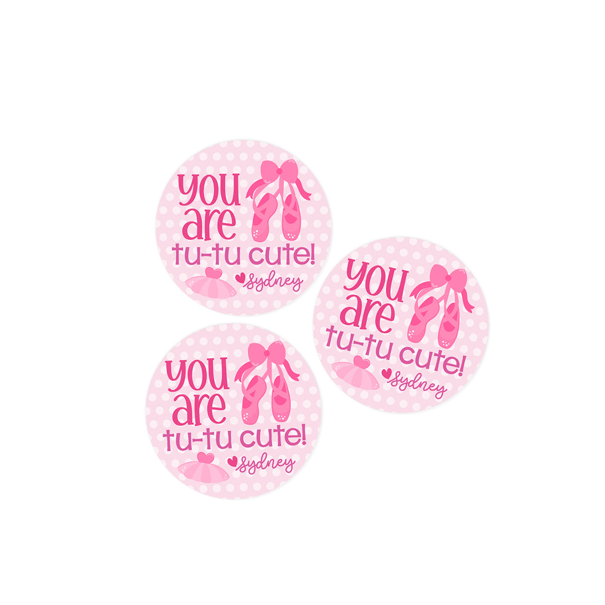 You are Tutu Cute (Ballet) Valentines Day Stickers