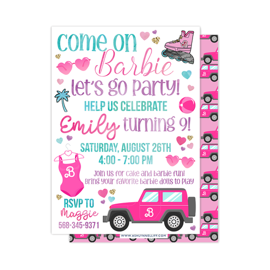 Barbie Party Invitation