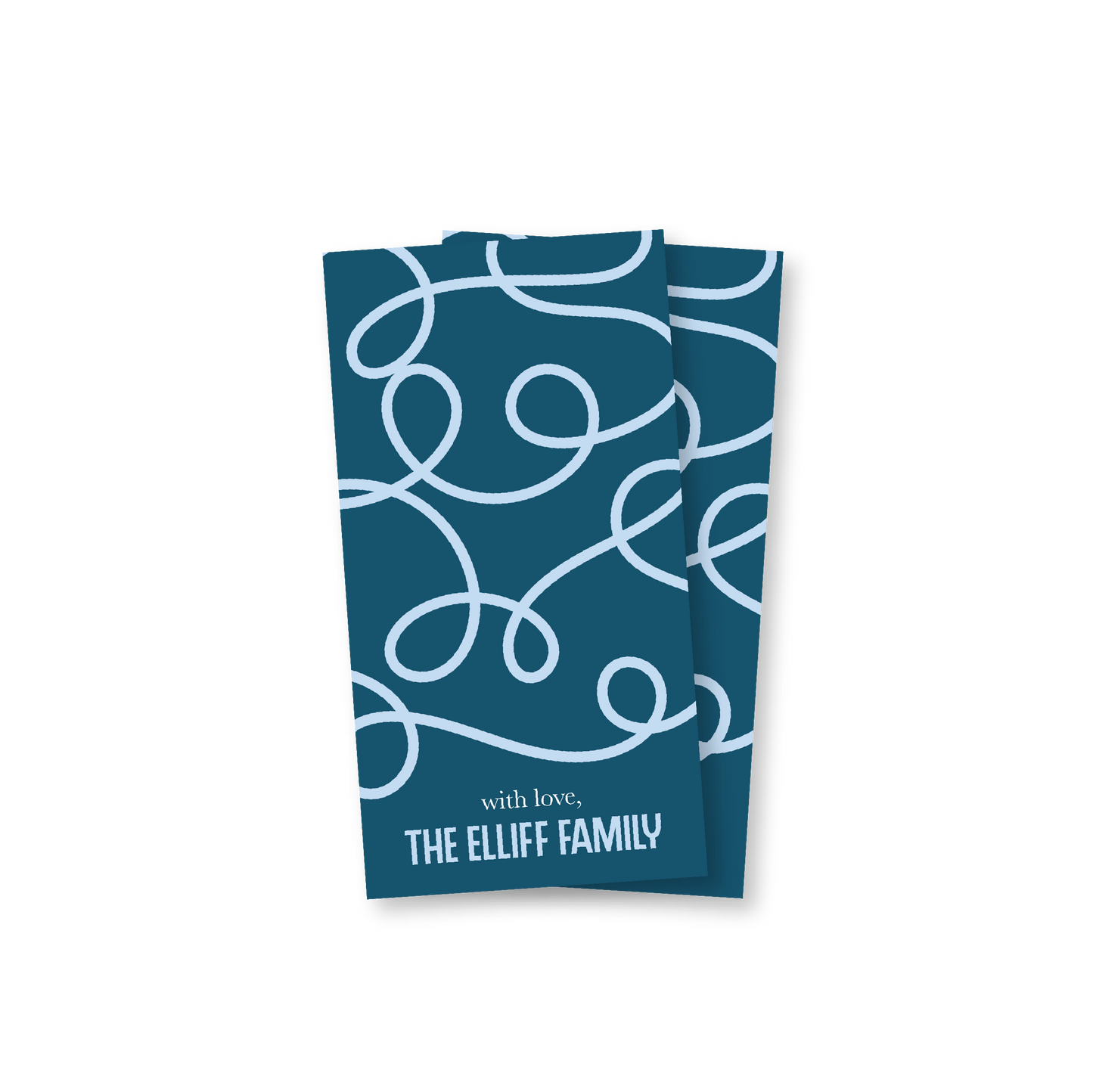 Blue Gift Rectangle Gift Tag