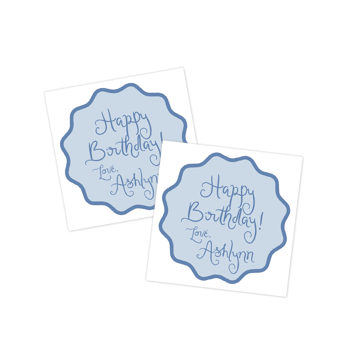 Blue Birthday Gift Tags