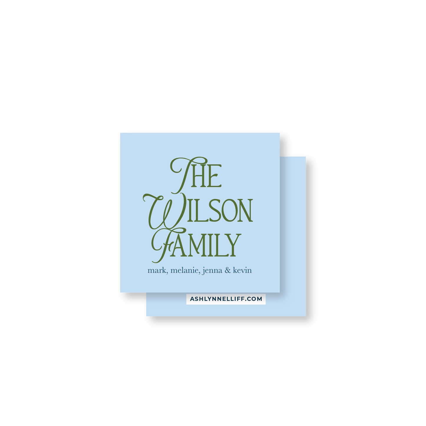 Blue Family Gift Tag