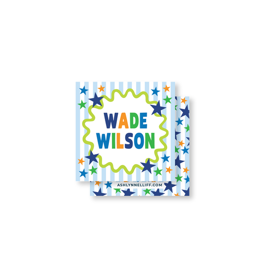 Blue Stars & Stripes Gift Tag