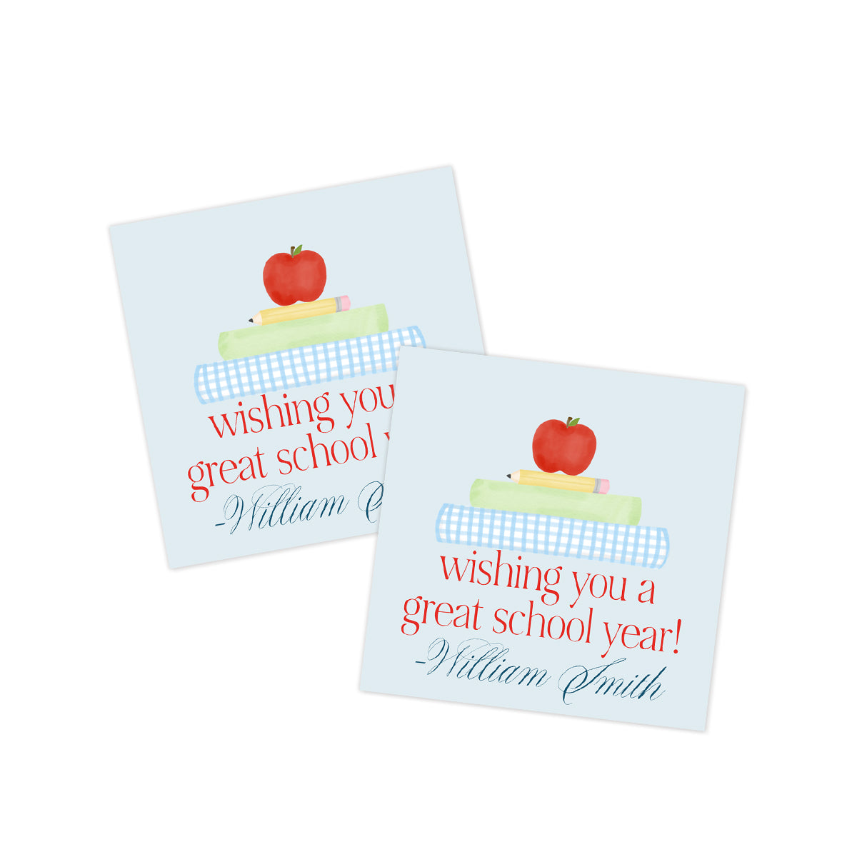 Happy First Day of School Blue Gift Tag