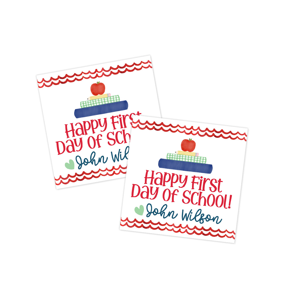 Happy First Day of School Books Gift Tag