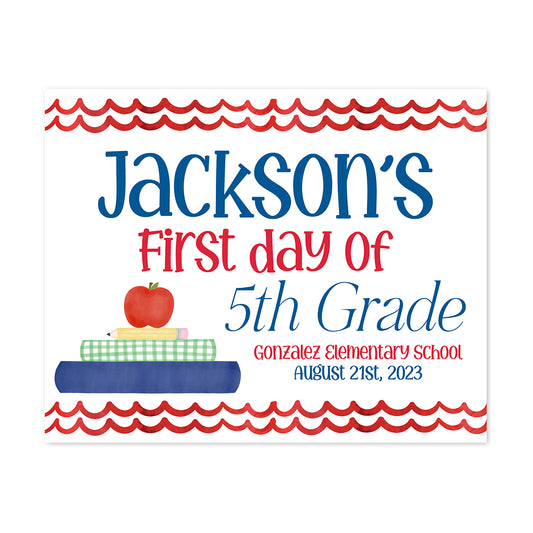 Back to School Sign Books