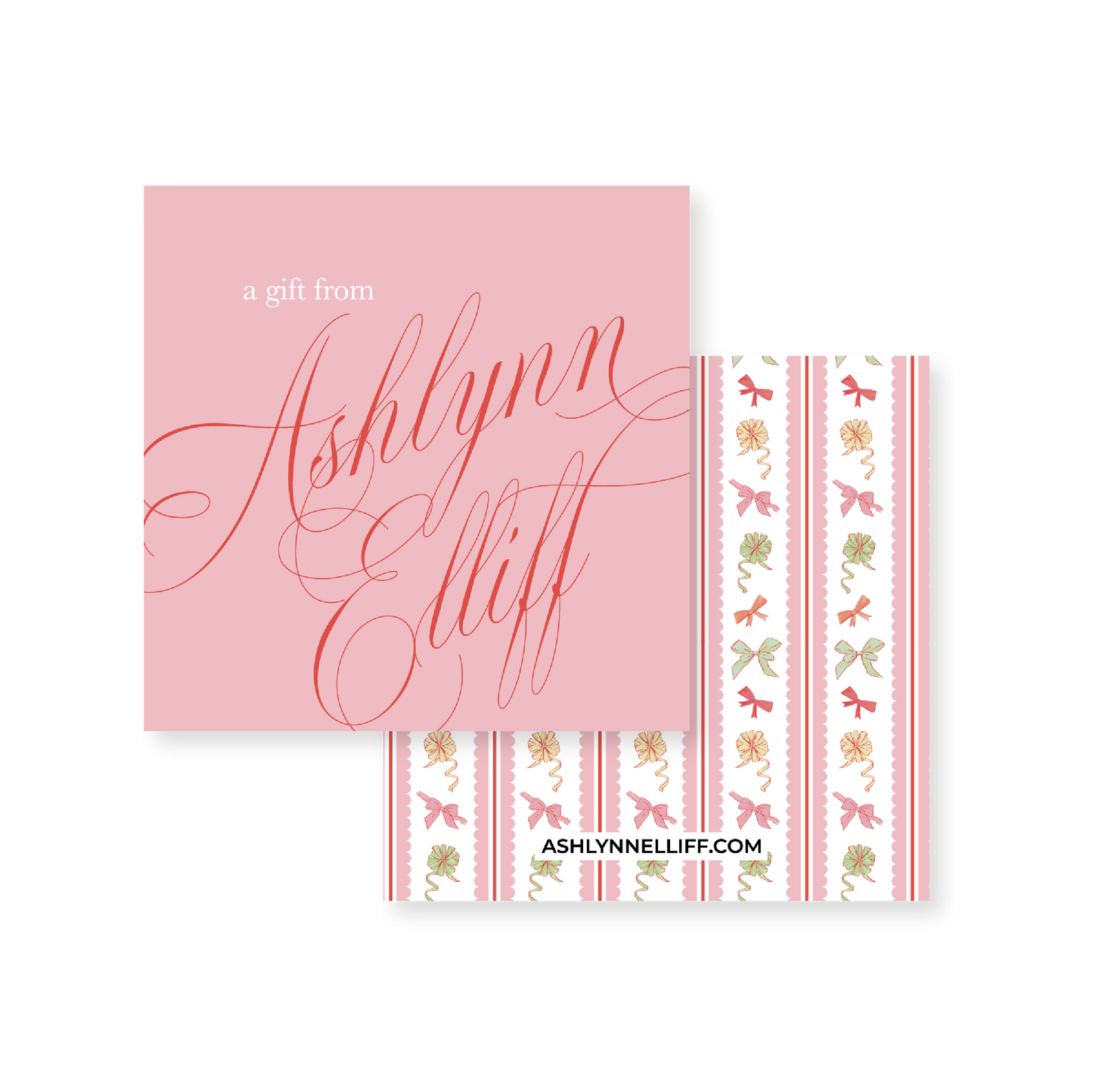Pink Bows Gift Tag