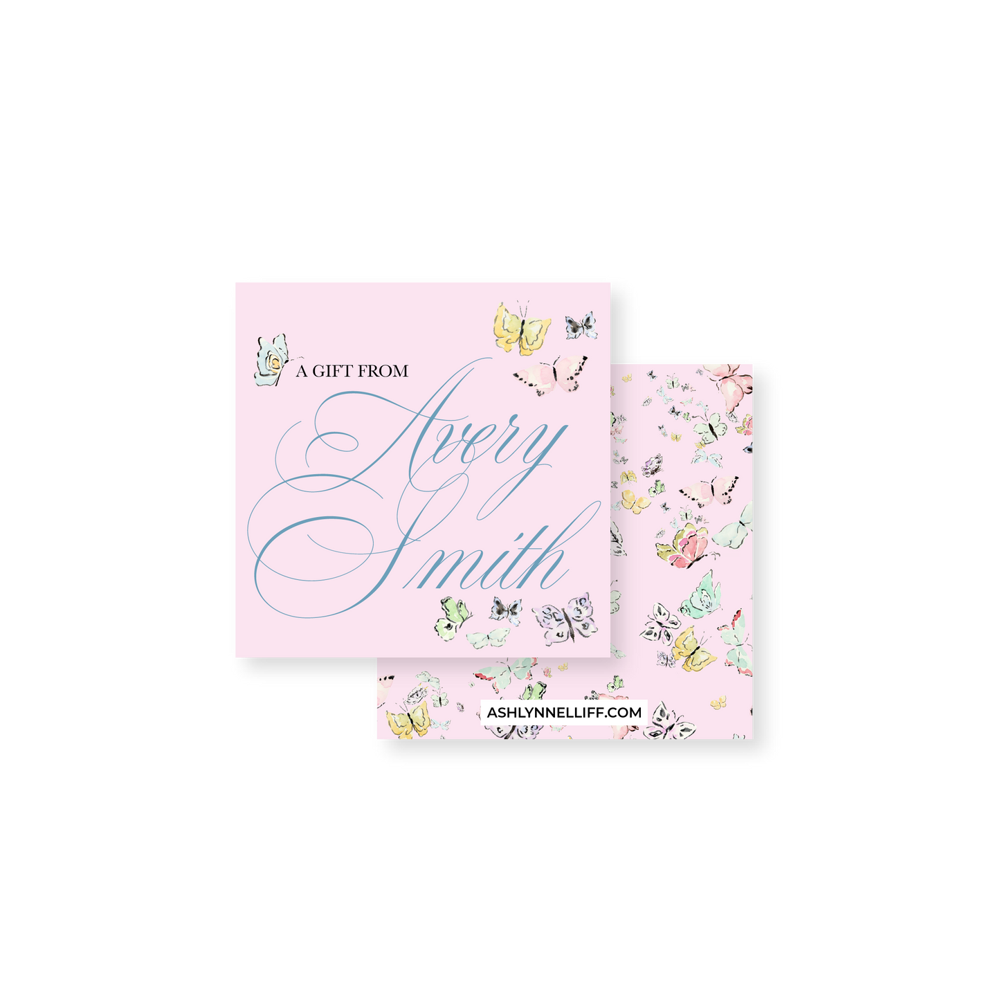 Butterfly Kisses Gift Tag