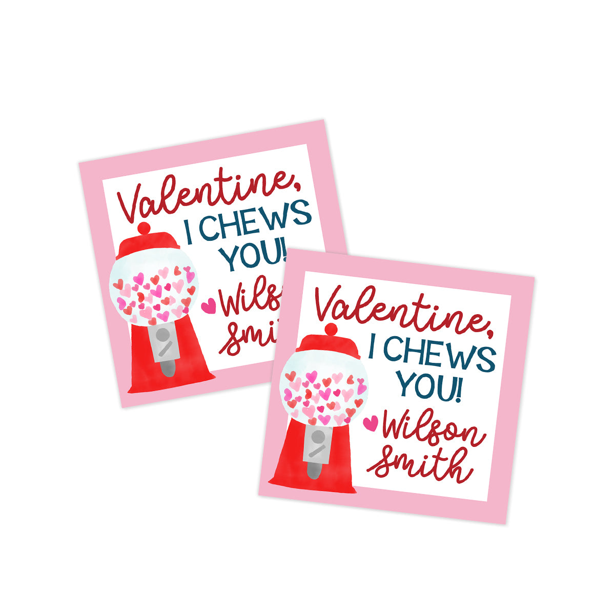 I Chews You Valentines Tag
