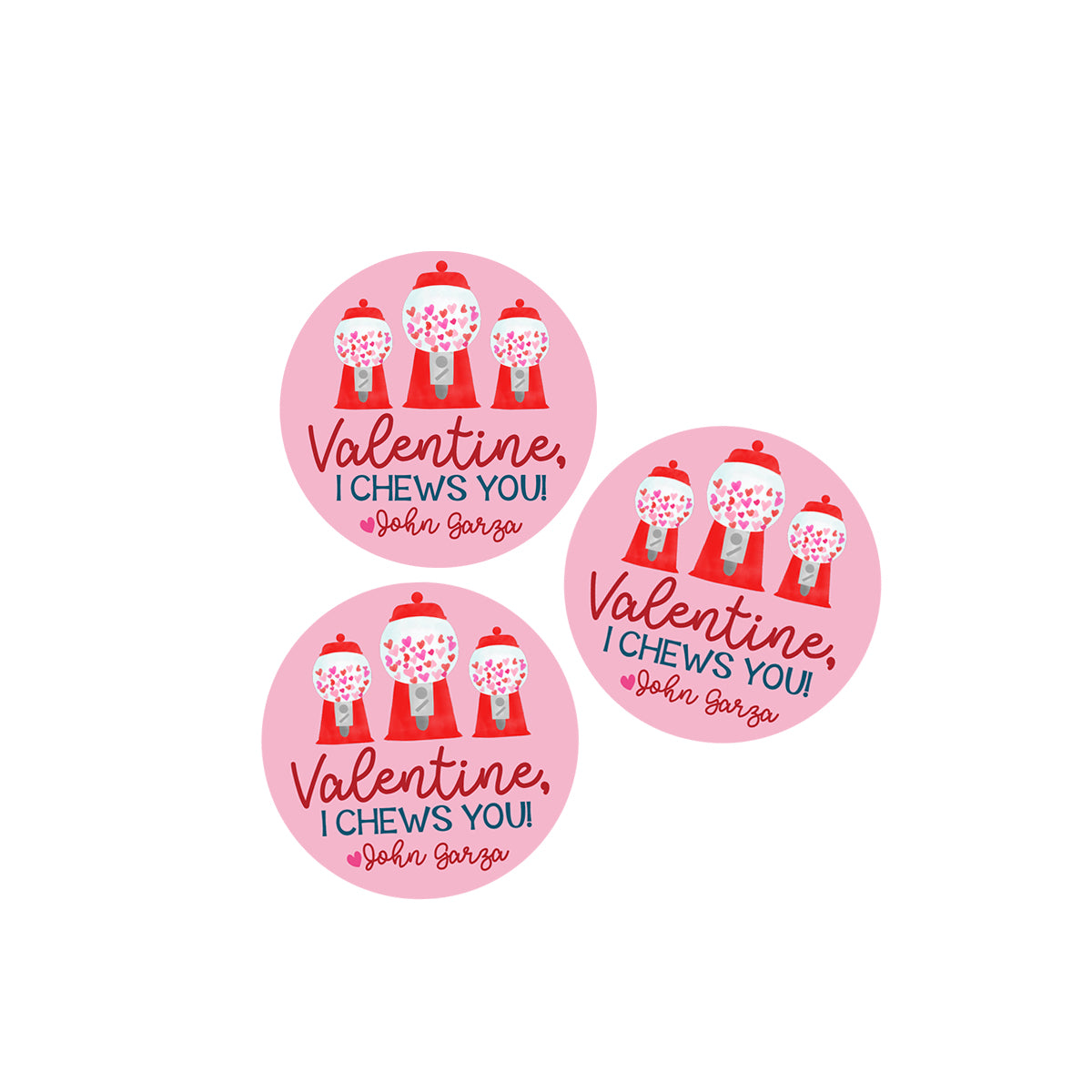 I Chews You Valentines Day Stickers