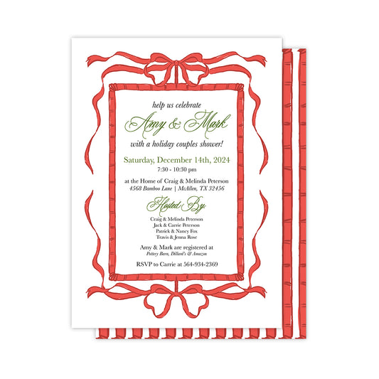 Christmas Couples Shower Party Invitation