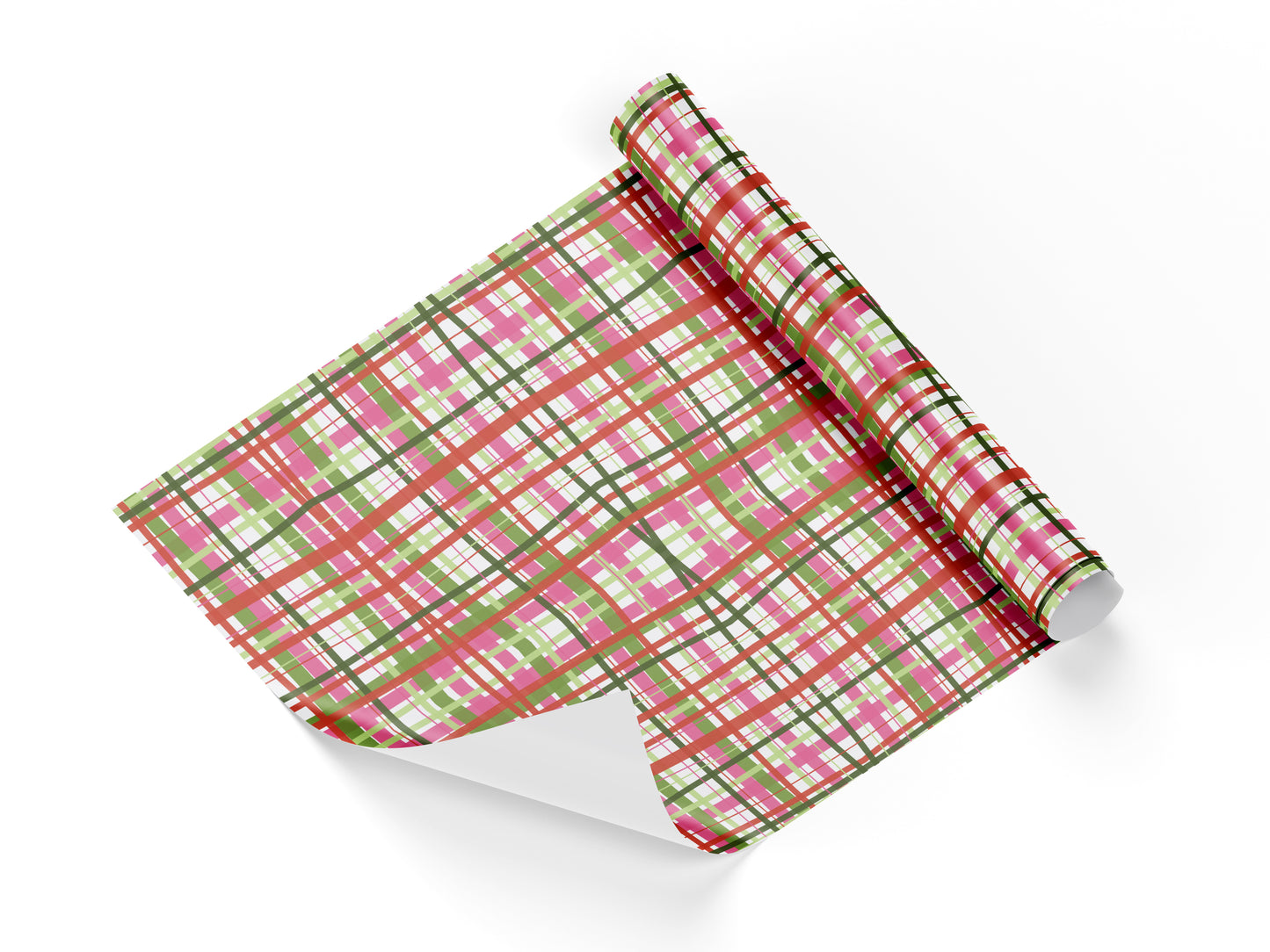 Colorful Plaid Wrapping Paper Sheets