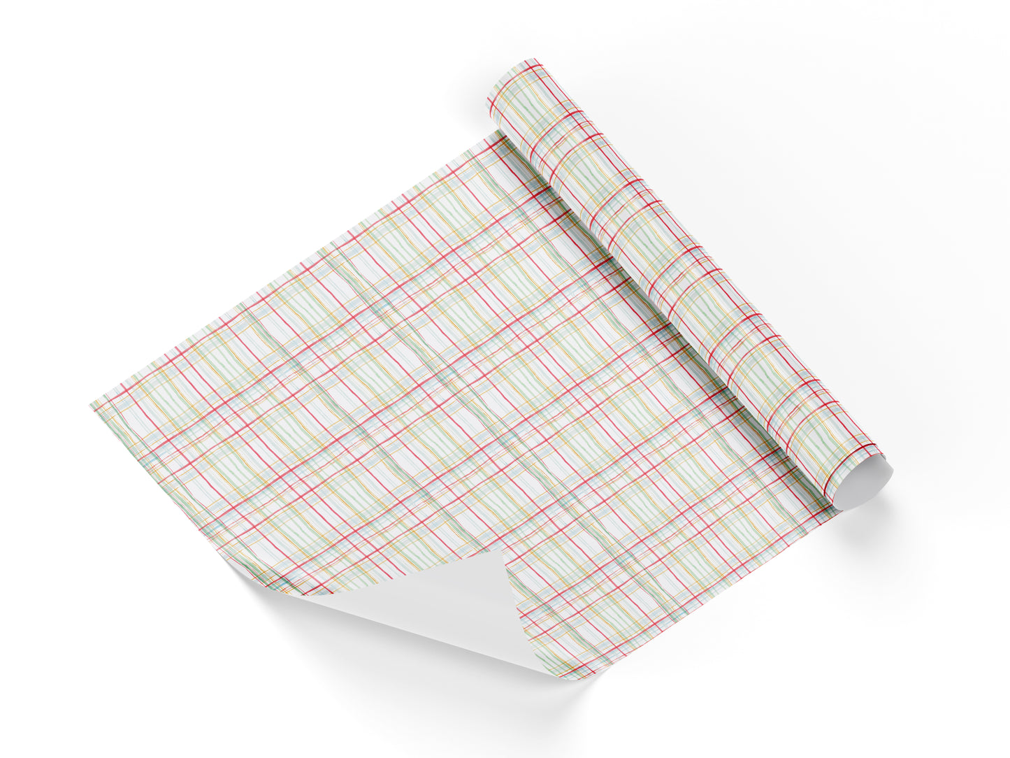 Light Plaid Wrapping Paper Sheets