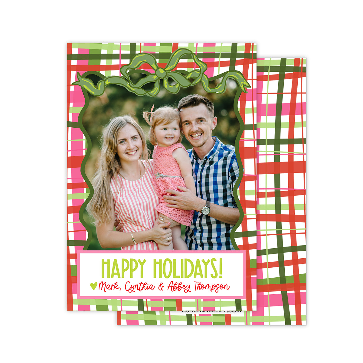 Plaid & Bows Christmas Cards