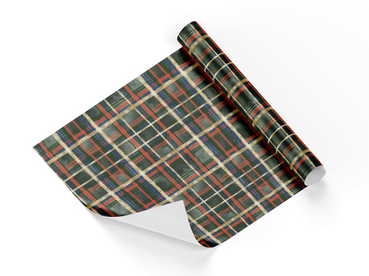 Plaid Wrapping Paper Sheets